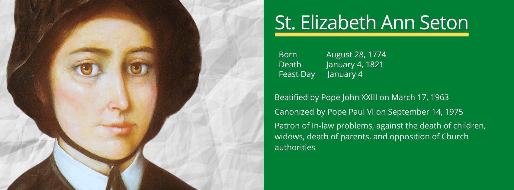 About Us Elizabeth Ann Seton Elizabeth Seton School